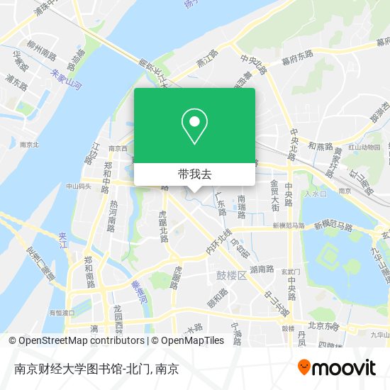 南京财经大学图书馆-北门地图