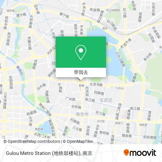 Gulou Metro Station (地铁鼓楼站)地图