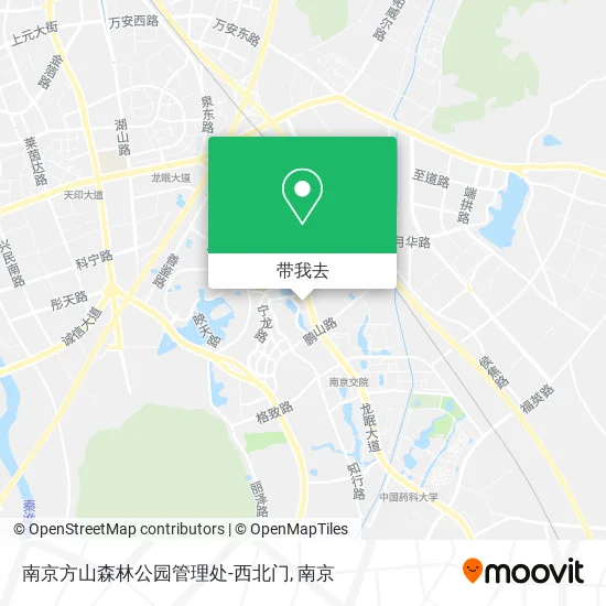 南京方山森林公园管理处-西北门地图