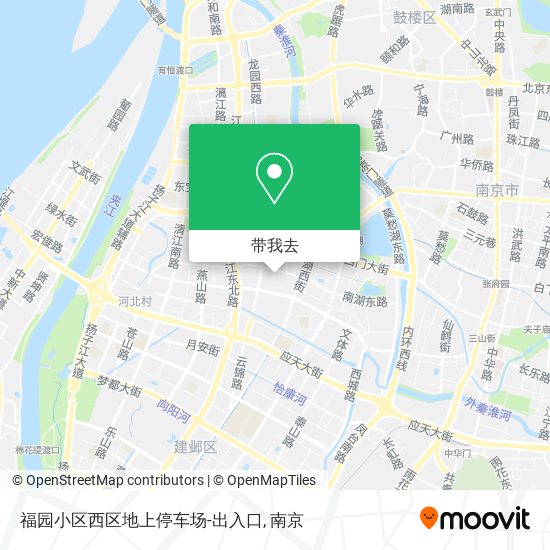 福园小区西区地上停车场-出入口地图