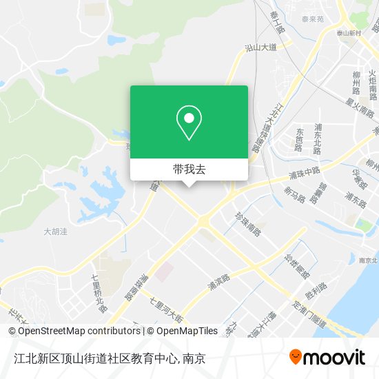 江北新区顶山街道社区教育中心地图