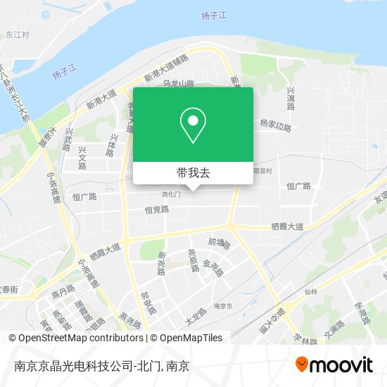 南京京晶光电科技公司-北门地图