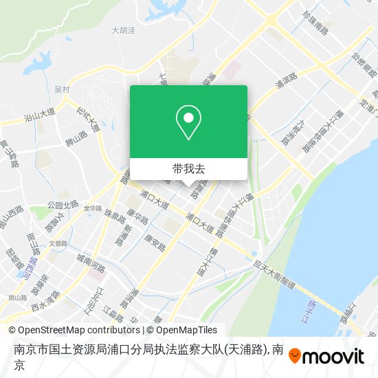 南京市国土资源局浦口分局执法监察大队(天浦路)地图