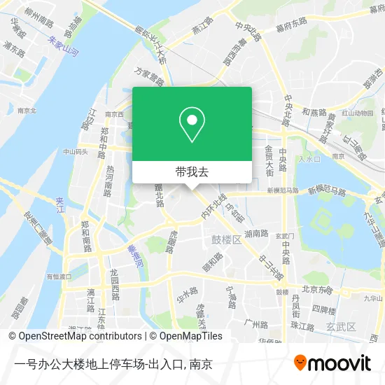 一号办公大楼地上停车场-出入口地图