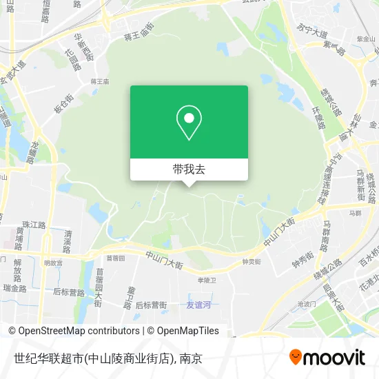 世纪华联超市(中山陵商业街店)地图