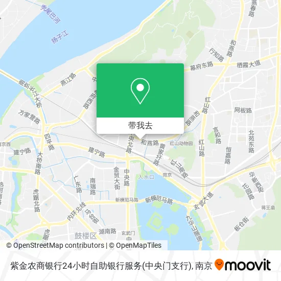 紫金农商银行24小时自助银行服务(中央门支行)地图