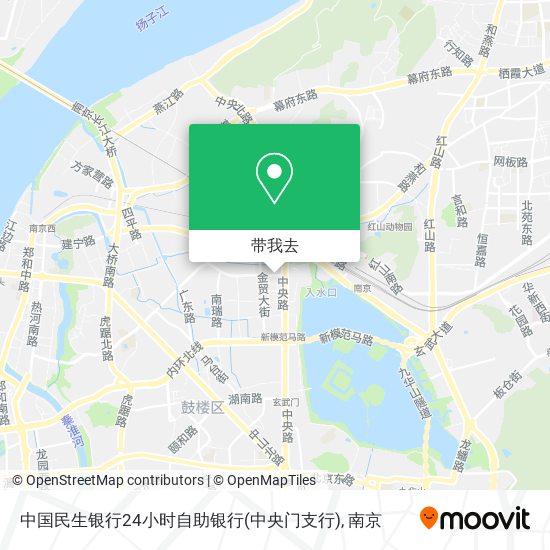中国民生银行24小时自助银行(中央门支行)地图