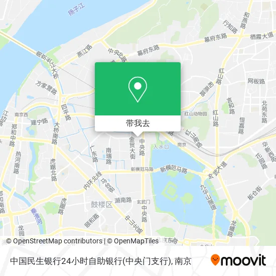 中国民生银行24小时自助银行(中央门支行)地图