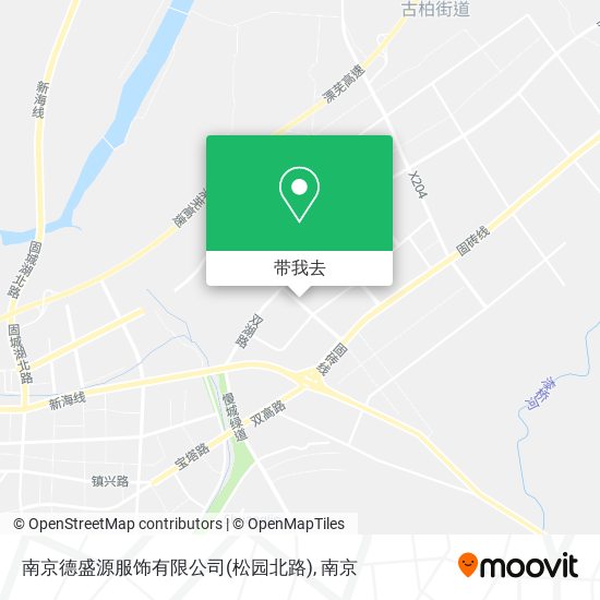 南京德盛源服饰有限公司(松园北路)地图