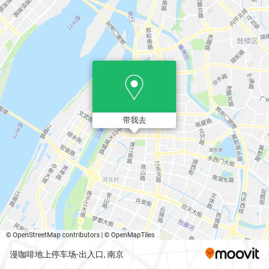 漫咖啡地上停车场-出入口地图