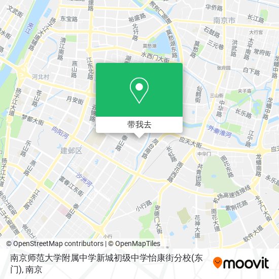 南京师范大学附属中学新城初级中学怡康街分校(东门)地图