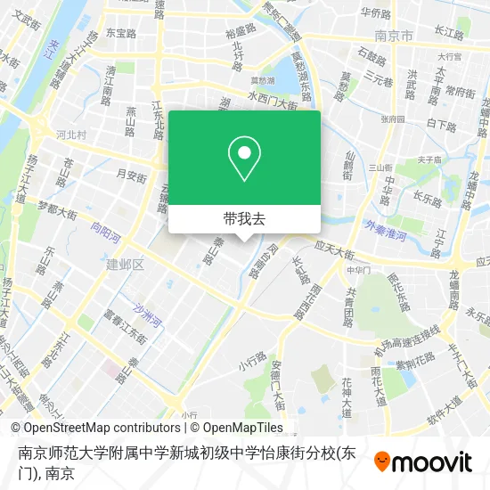 南京师范大学附属中学新城初级中学怡康街分校(东门)地图