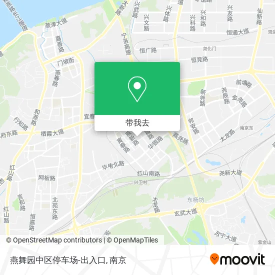 燕舞园中区停车场-出入口地图