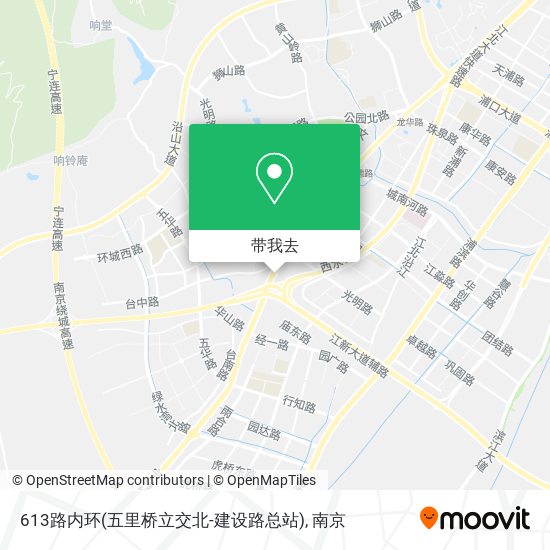 613路内环(五里桥立交北-建设路总站)地图