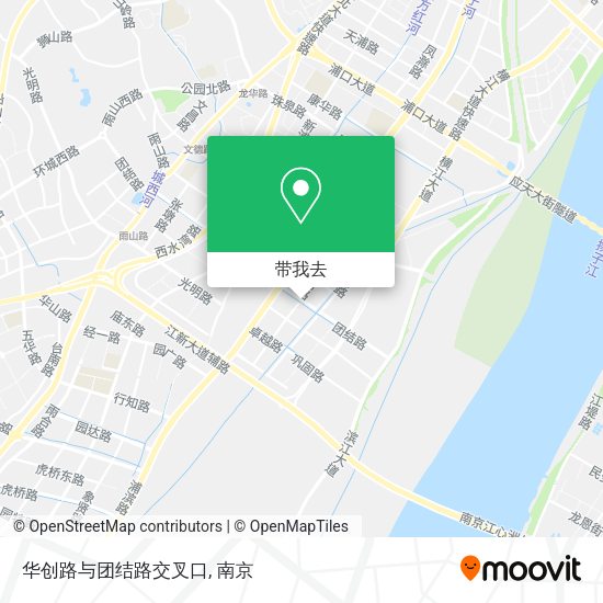 华创路与团结路交叉口地图