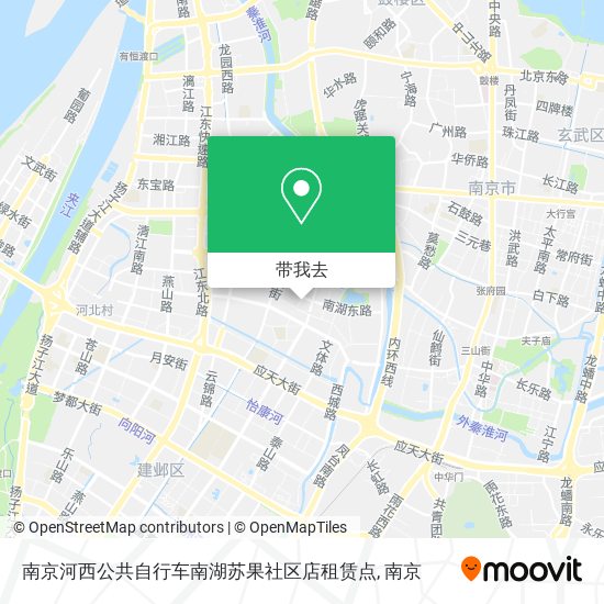 南京河西公共自行车南湖苏果社区店租赁点地图