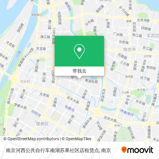 南京河西公共自行车南湖苏果社区店租赁点地图