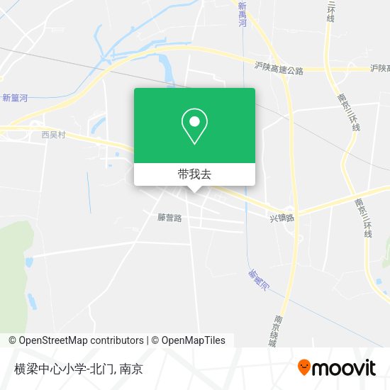 横梁中心小学-北门地图