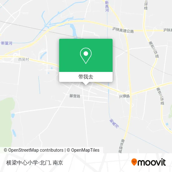 横梁中心小学-北门地图