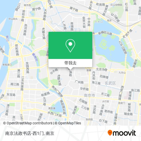 南京法政书店-西1门地图