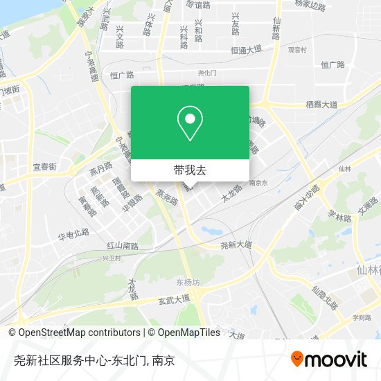 尧新社区服务中心-东北门地图