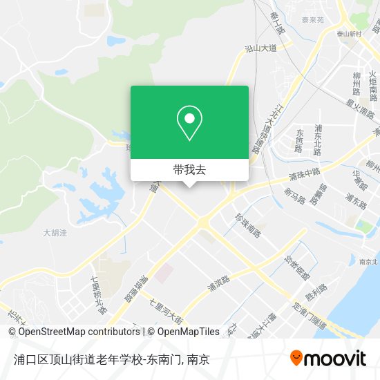 浦口区顶山街道老年学校-东南门地图