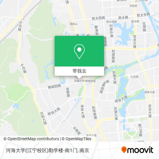 河海大学(江宁校区)勤学楼-南1门地图