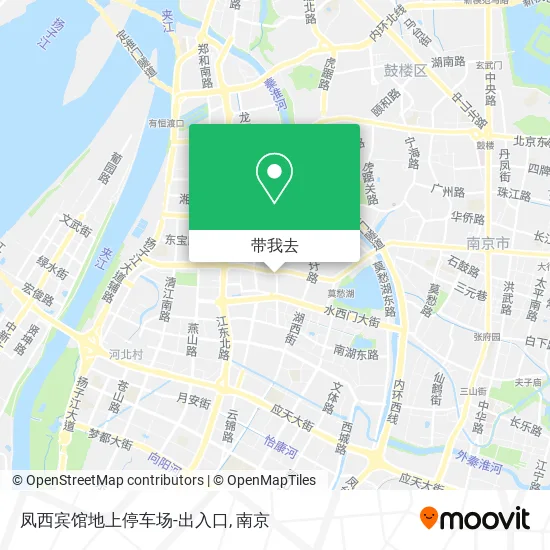 凤西宾馆地上停车场-出入口地图