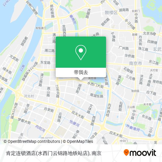 肯定连锁酒店(水西门云锦路地铁站店)地图