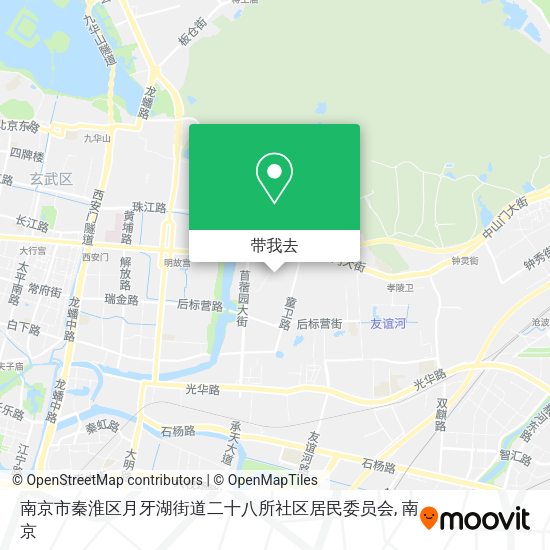 南京市秦淮区月牙湖街道二十八所社区居民委员会地图