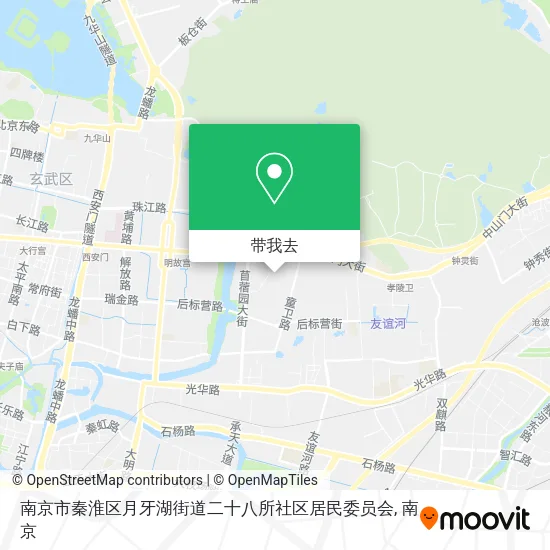 南京市秦淮区月牙湖街道二十八所社区居民委员会地图