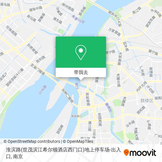 淮滨路(世茂滨江希尔顿酒店西门口)地上停车场-出入口地图