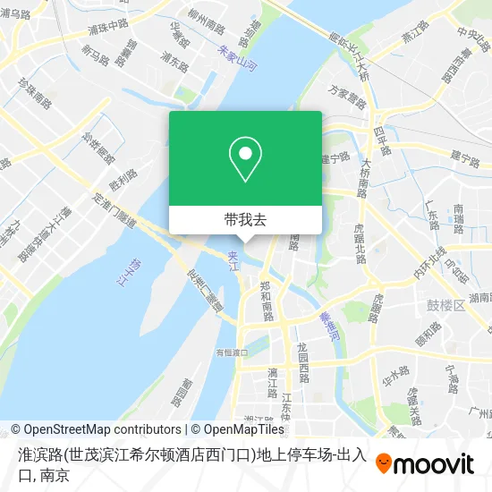 淮滨路(世茂滨江希尔顿酒店西门口)地上停车场-出入口地图