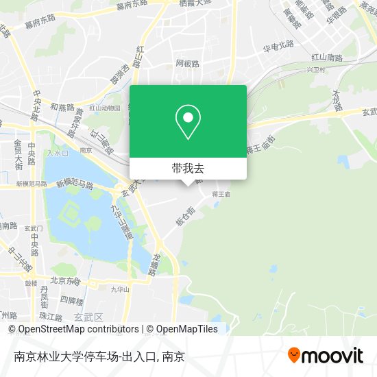 南京林业大学停车场-出入口地图