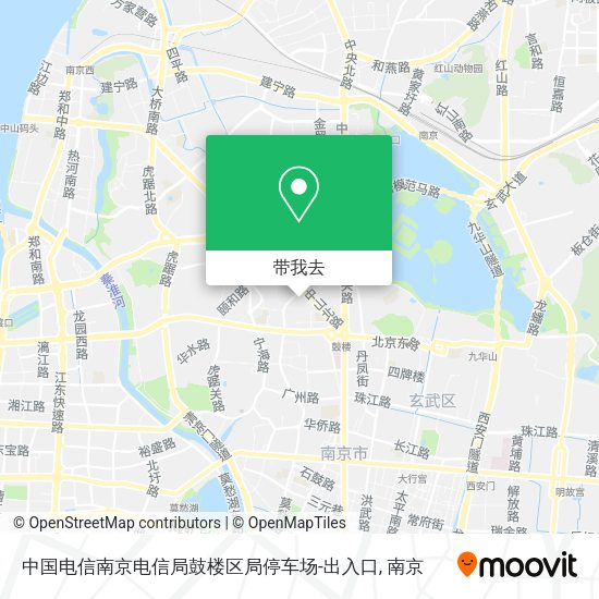 中国电信南京电信局鼓楼区局停车场-出入口地图