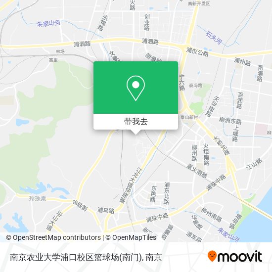 南京农业大学浦口校区篮球场(南门)地图