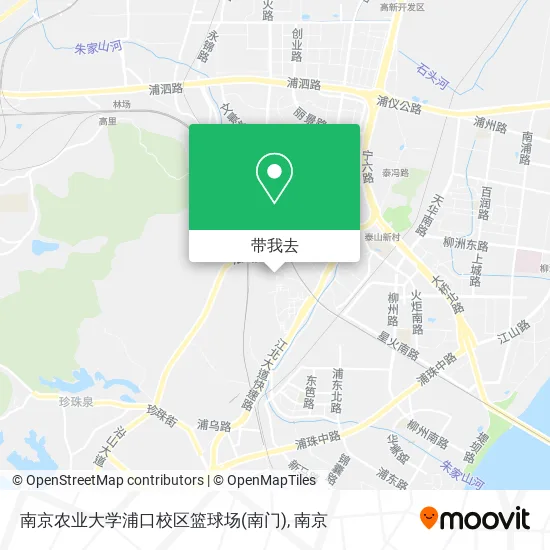 南京农业大学浦口校区篮球场(南门)地图