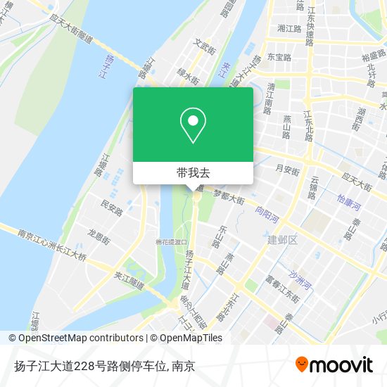 扬子江大道228号路侧停车位地图