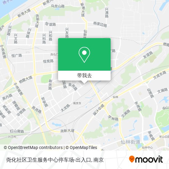 尧化社区卫生服务中心停车场-出入口地图