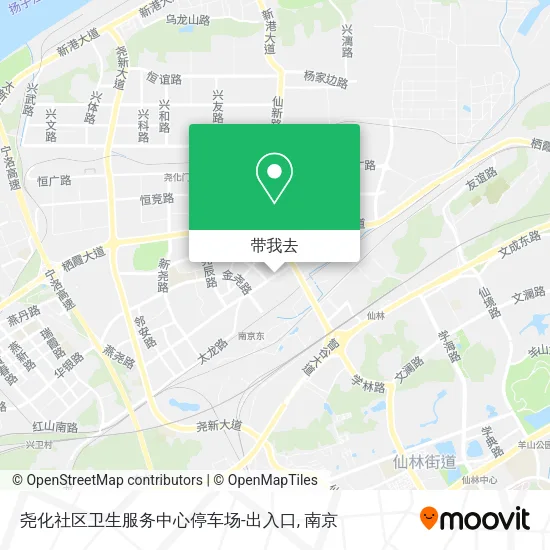 尧化社区卫生服务中心停车场-出入口地图