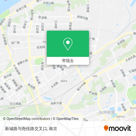 新城路与尧佳路交叉口地图