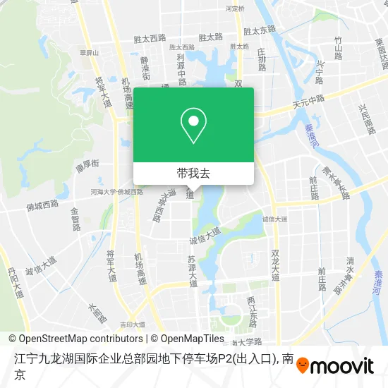 江宁九龙湖国际企业总部园地下停车场P2(出入口)地图