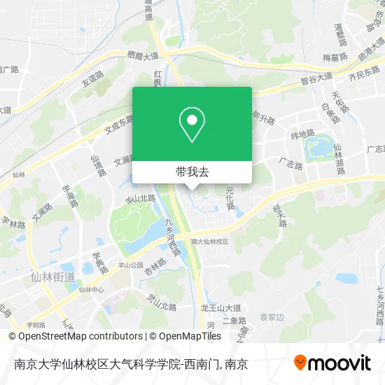 南京大学仙林校区大气科学学院-西南门地图