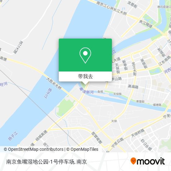 南京鱼嘴湿地公园-1号停车场地图