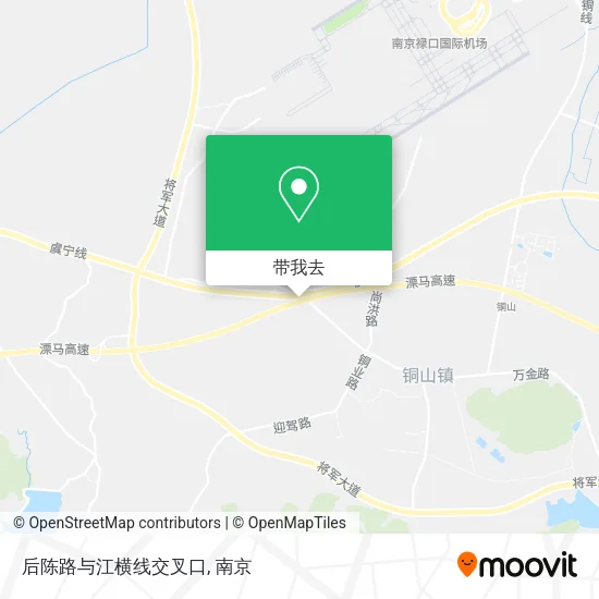 后陈路与江横线交叉口地图