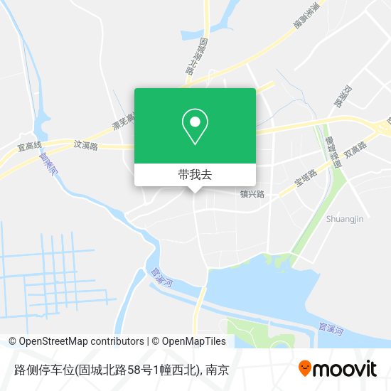 路侧停车位(固城北路58号1幢西北)地图