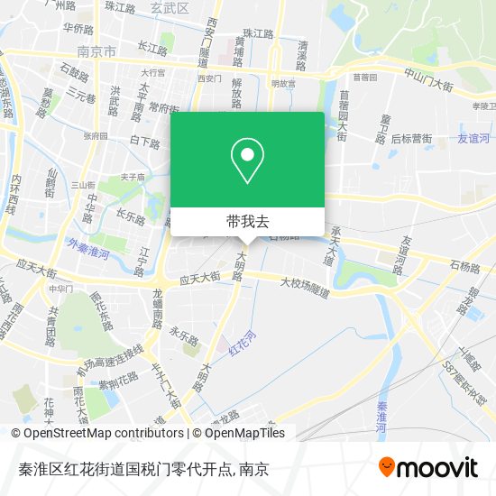 秦淮区红花街道国税门零代开点地图