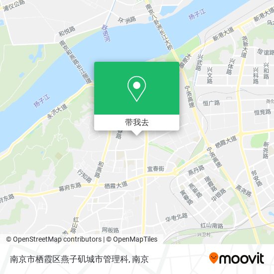 南京市栖霞区燕子矶城市管理科地图