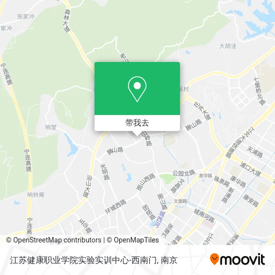 江苏健康职业学院实验实训中心-西南门地图