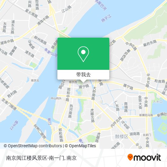 南京阅江楼风景区-南一门地图